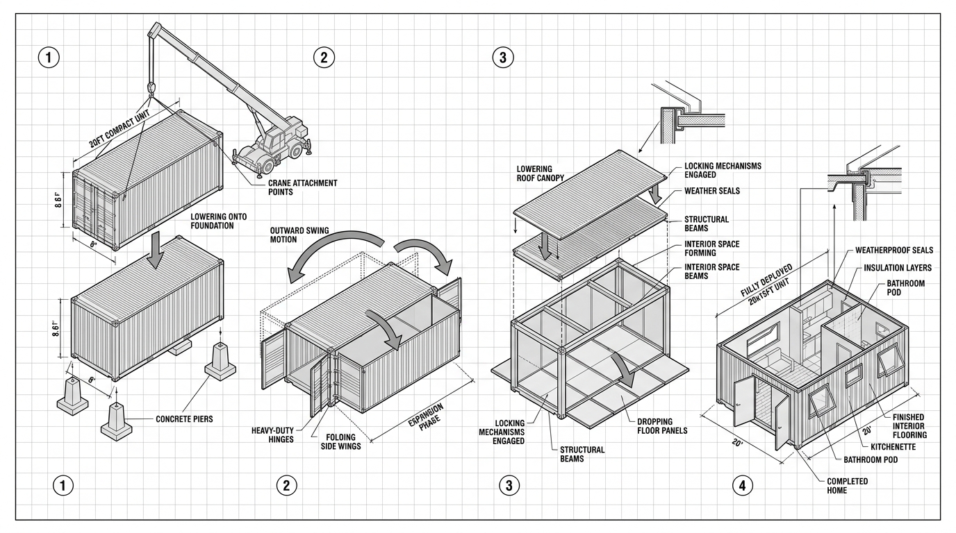 4-Stage Mechanical Unfolding Sequence